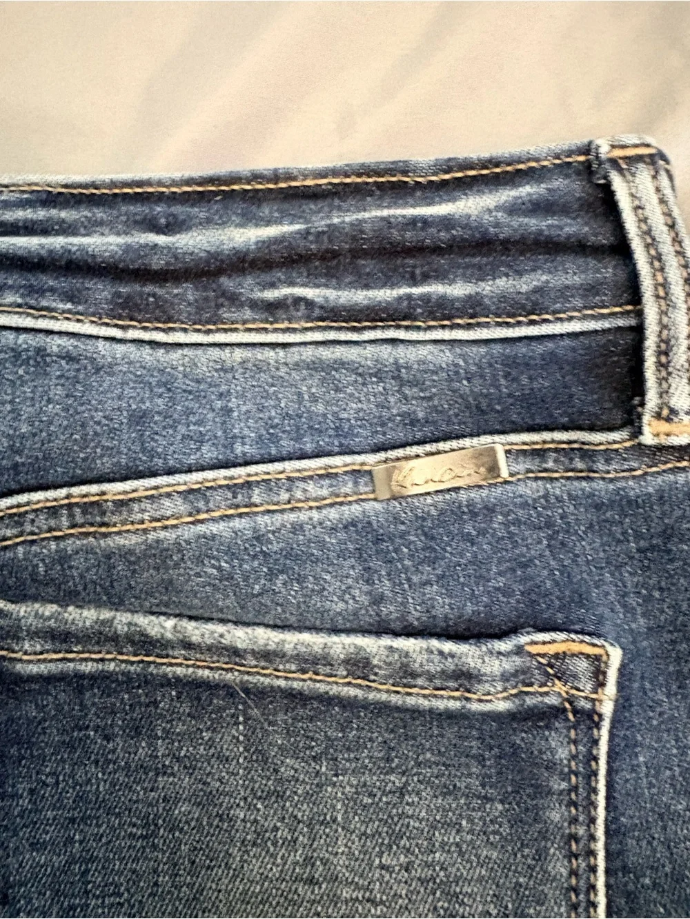 KanCan Delci Mid Rise Faded Blue Wide-Leg Jeans